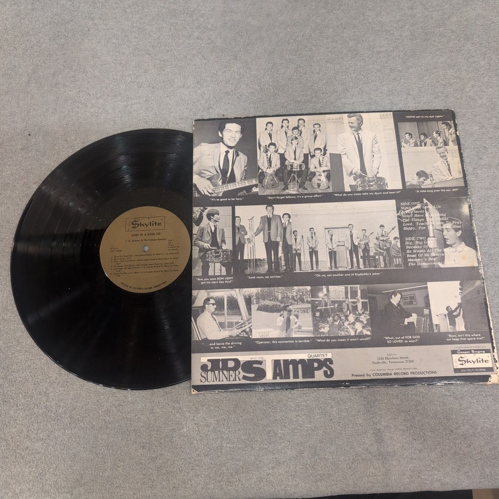 JD Sumner and the Stamps Quartet Signs of a Good Life Vinyl LP Skylite SRL 6075 - Picture 2 of 2